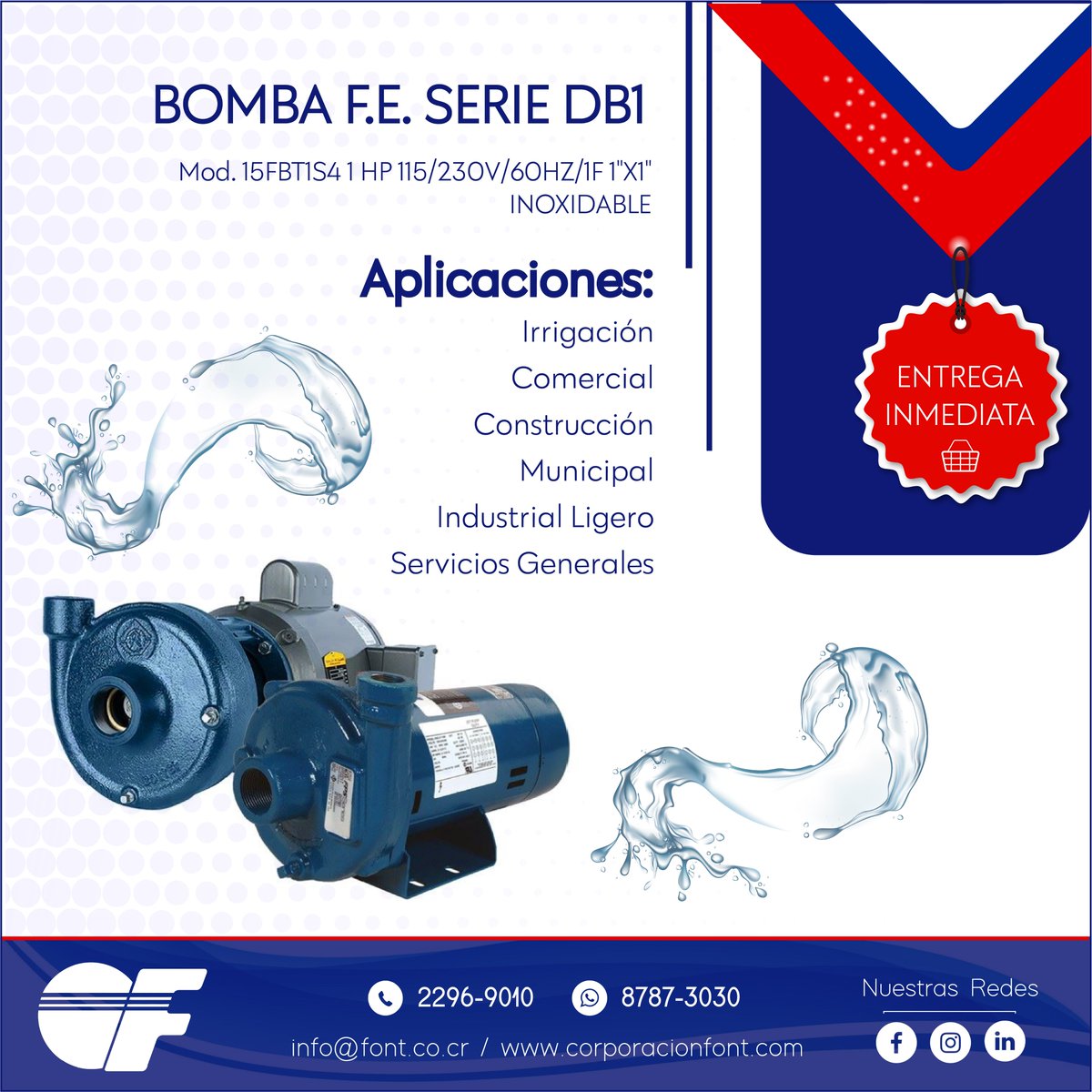 CorporacionFont's tweet image. Cotice con nosotros, será un gusto atenderle:

📲  8787-3030

📩 info@font.co.cr

📞 2296-9010

#corporacionfont
#bombasdeagua
#BombaSumergible