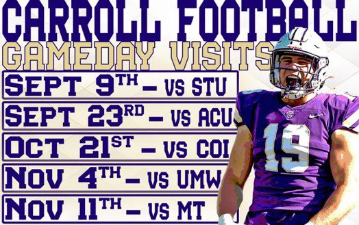 Thank You <a href="/RandyBandelow/">Coach Randy Bandelow</a> and <a href="/FootballCarroll/">Carroll College Football</a> for the game day visit! Excited to get up there !