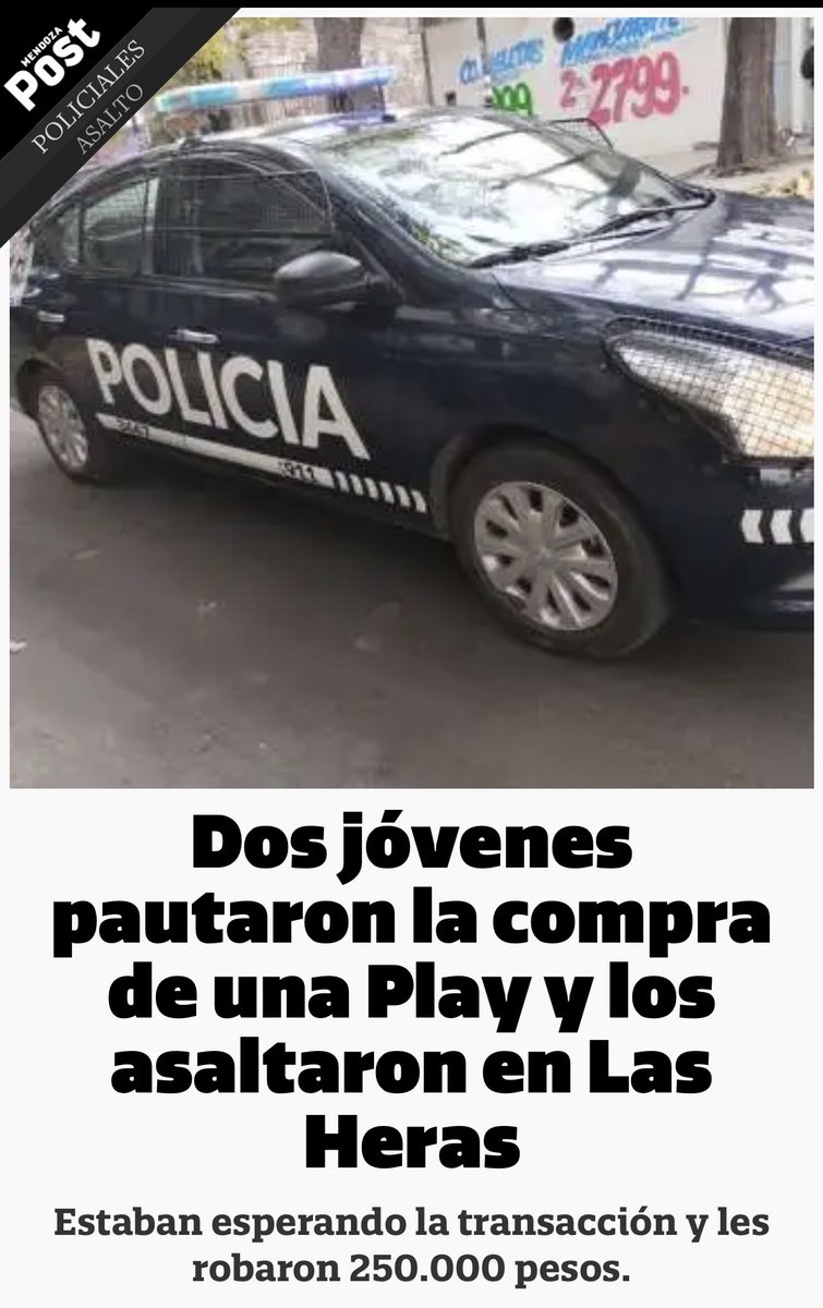 ParisiOmar's tweet photo. Las tres noticias son de hoy.
A esto nos referimos cuando decimos que el gobierno provincial ha abandonado a los mendocinos a su suerte. El que tiene que estar al frente de la seguridad de la provincia es el gobernador, no otro.
El #ModoSiesta nos sale caro a todos y todas. https://t.co/xRG96VmsXj