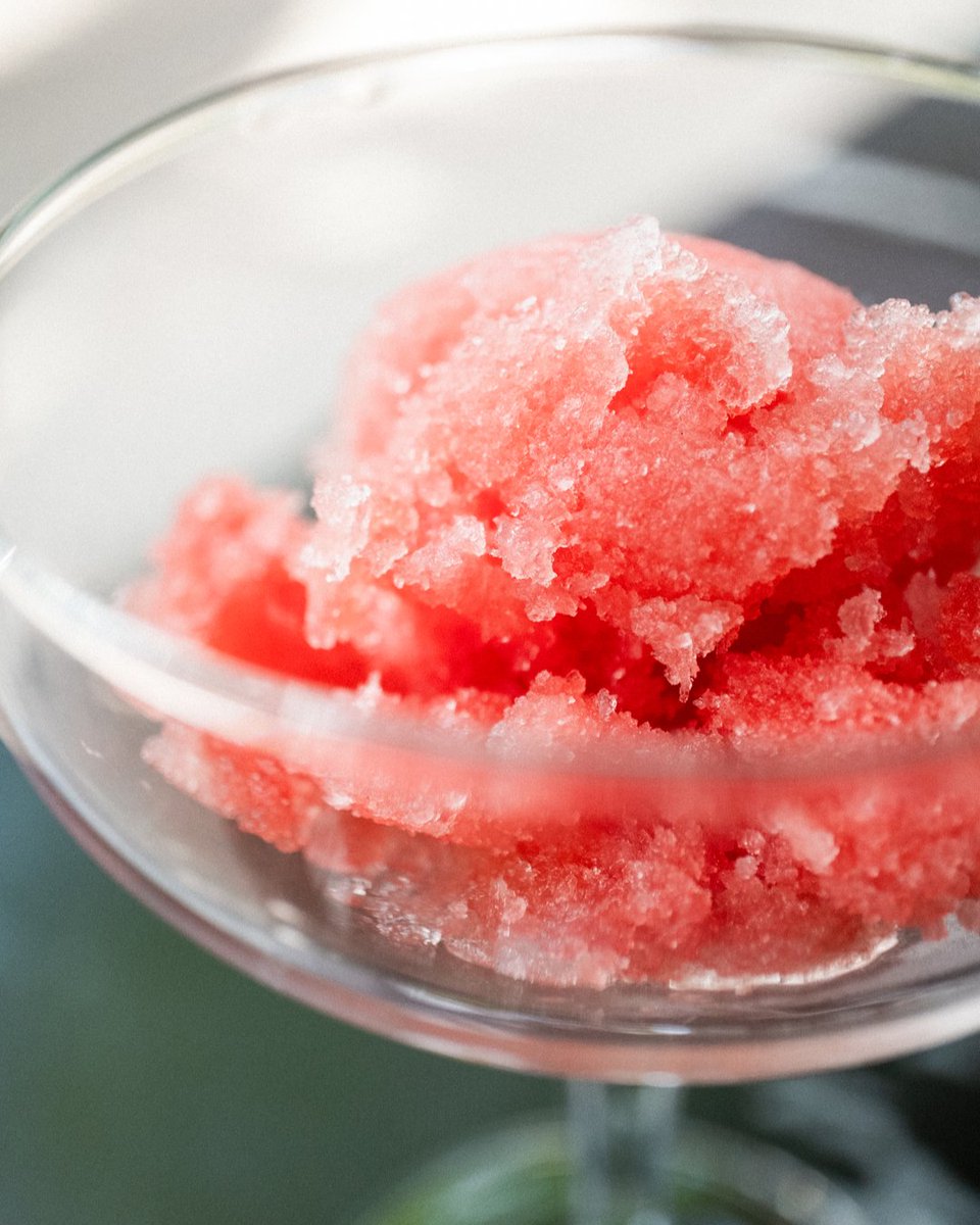 "The perfect palate cleanser doesn't exist..."
Aperol &amp; watermelon sorbetto