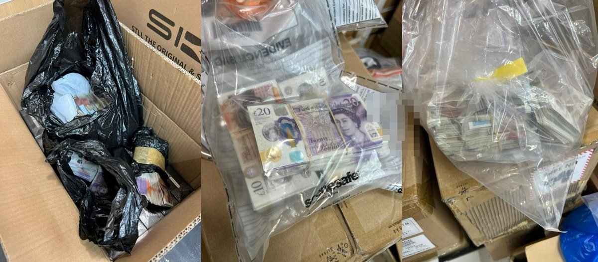 GMPCheetham's tweet photo. #OpFalcon | Today (28/7/23), Operation Falcon secured the arrest of 3 men and snatched an estimated £100K in cash from suspected criminal enterprise in Cheetham Hill with support from GMP's #OpVulcan 

Read more 
⬇️ 
https://t.co/xTkfye5VFp https://t.co/OZ8HsDLzVU
