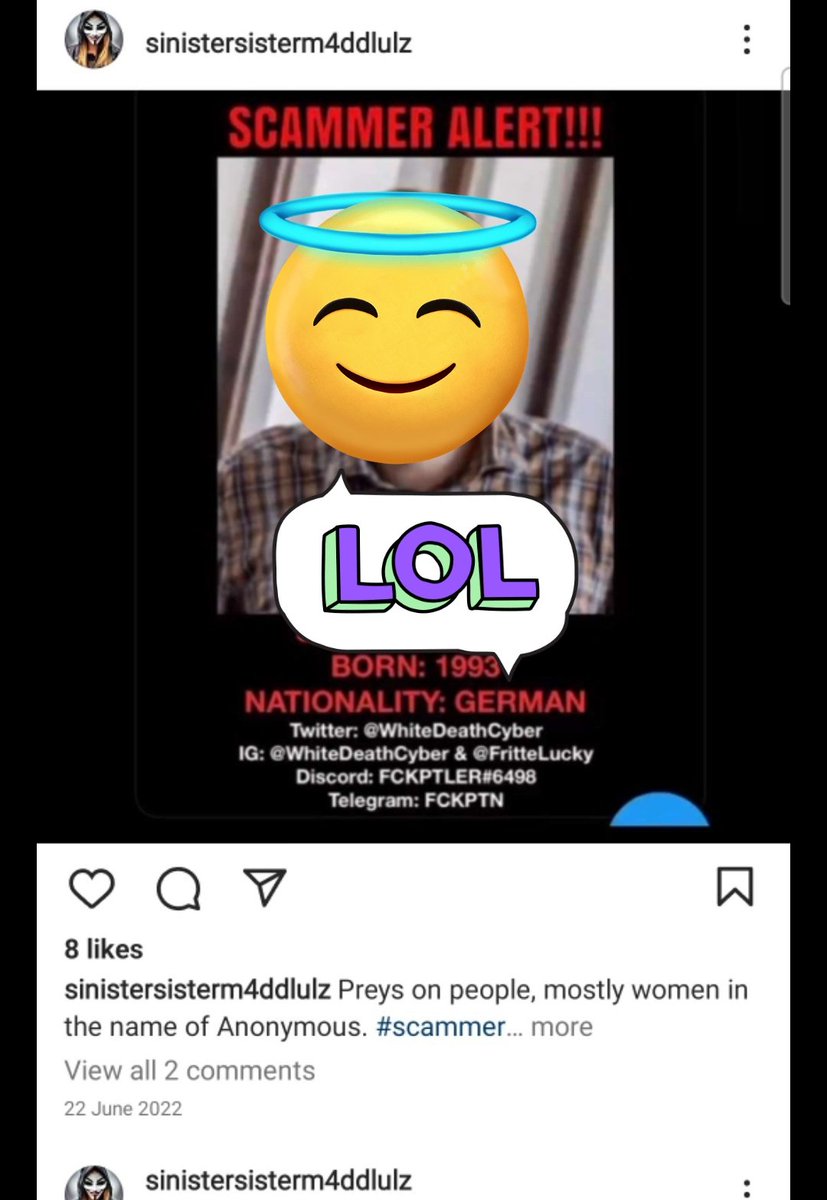 Yall remember one of Fancys' first victims? Seems like these women are just using and abusing men like she lied about everything she ever said and did.  #anonymous used again to attack for personal vendetta. 

And fuck shadow, skid noob scrub.