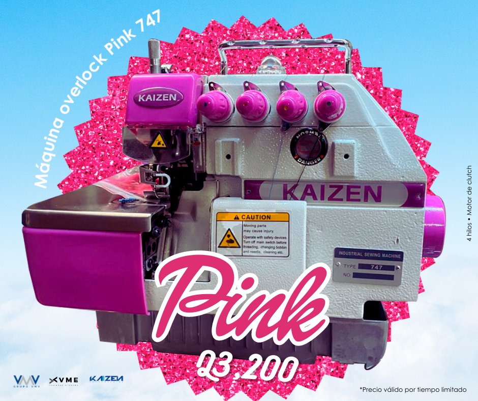 maquinasgt's tweet image. Adquiere tu máquina overlock KAIZEN Pink a solo Q3,200🤩

Para más información puede escribirnos al +502 5489 6139 o visitanos en 5a avenida 3-34 zona 9 ciudad de Guatemala ‼

#guatemalaconfeccionasufuturo #maquinadecoser #overlock #Oferta