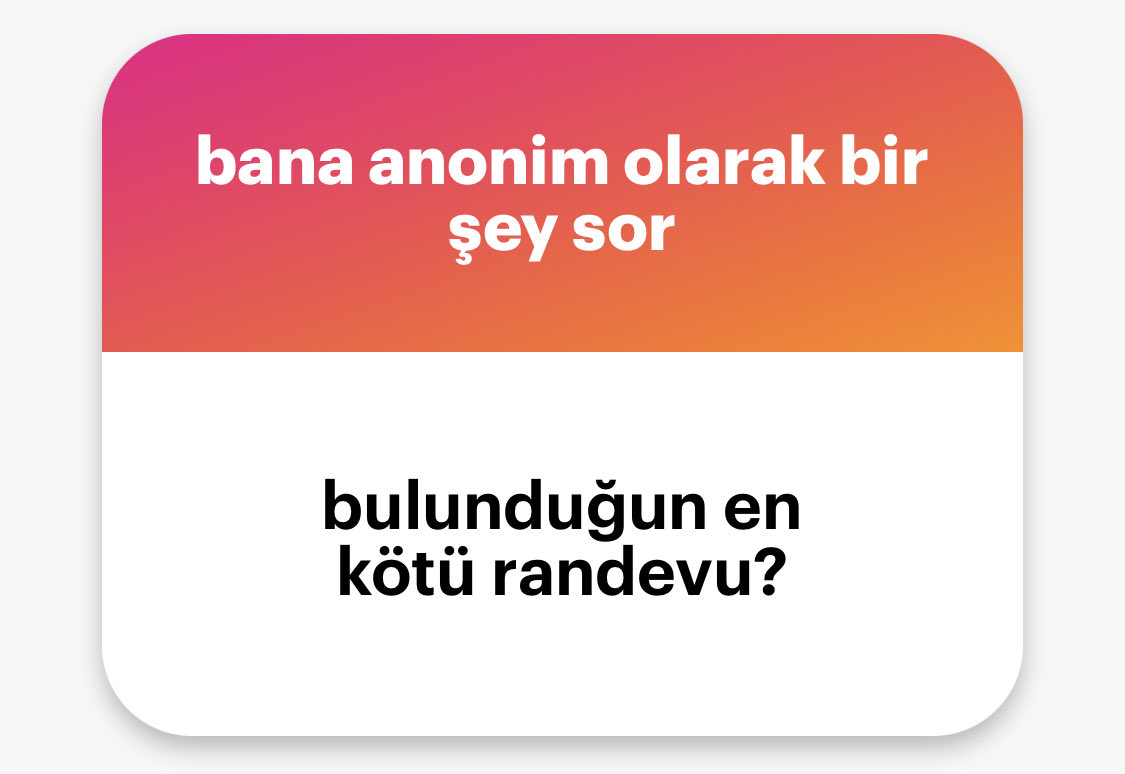 Hangi? İş-aşk-aş-arkadaş? 
Gerçi en son doğum günümde kendimle randevulaşıp, garsonun masa göstermek için sorduğu ‘yalnız mısınız?’ sorusuyla farkındalık kazanıp kötü hissettim.