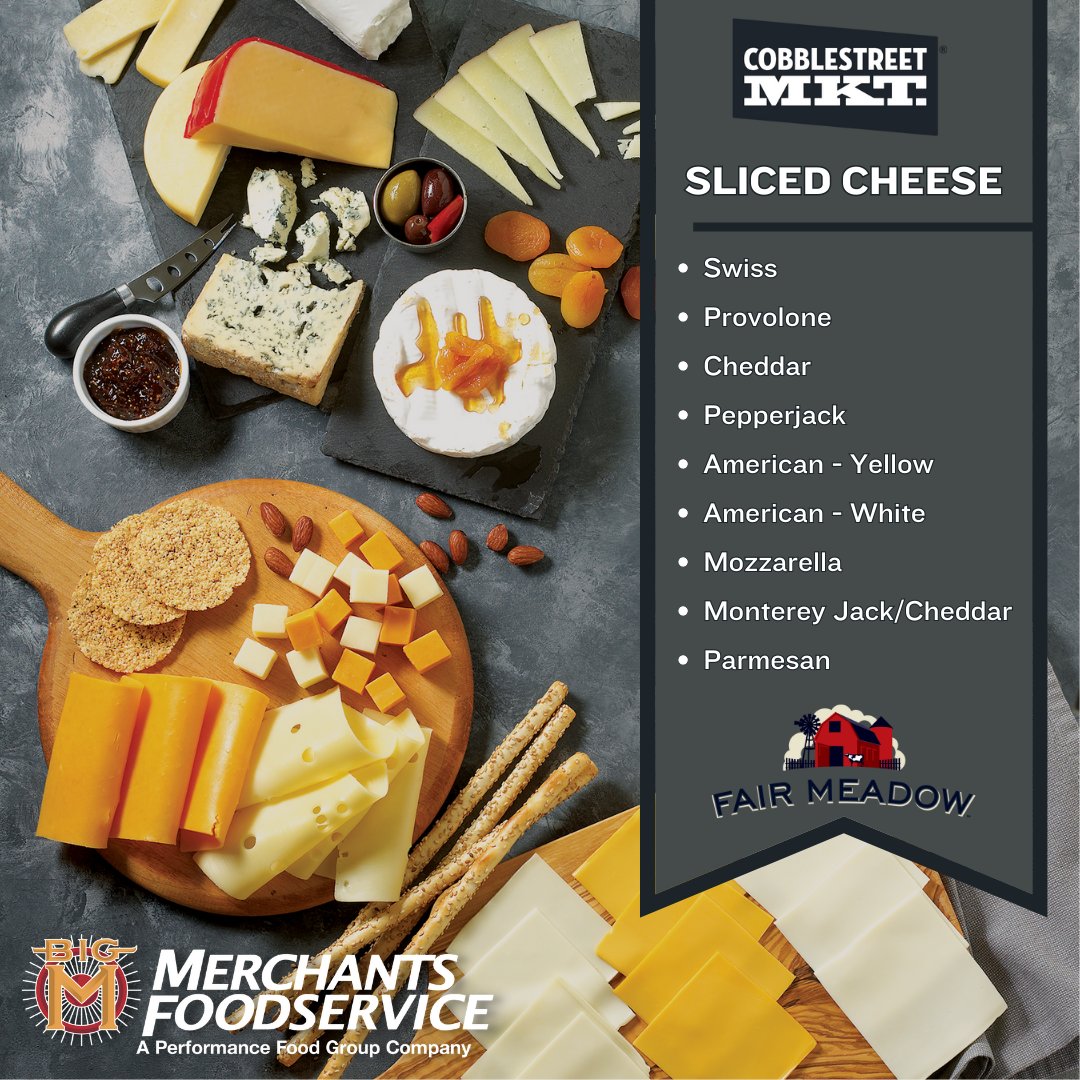 MerchantsFS's tweet photo. It's true that cheese makes everything better, but that's only if you're using the BEST cheese! Contact your Merchants Foodservice sales rep and let them help you browse our full selection of premium cheeses!
#BigM #Foodservice #CheddarCheese #AmericanCheese #PepperjackCheese https://t.co/9tpOOZ0696