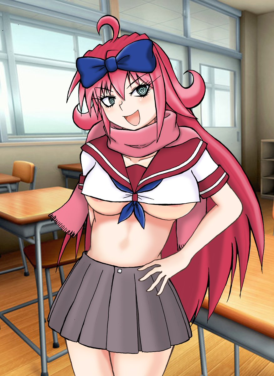 Alien_fail_M's tweet photo. 学園での姿はこんな感じね！ https://t.co/jg6ZH5janx