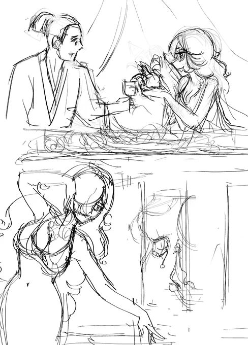 昨日はこれをずっと描いてました #創作漫画 
