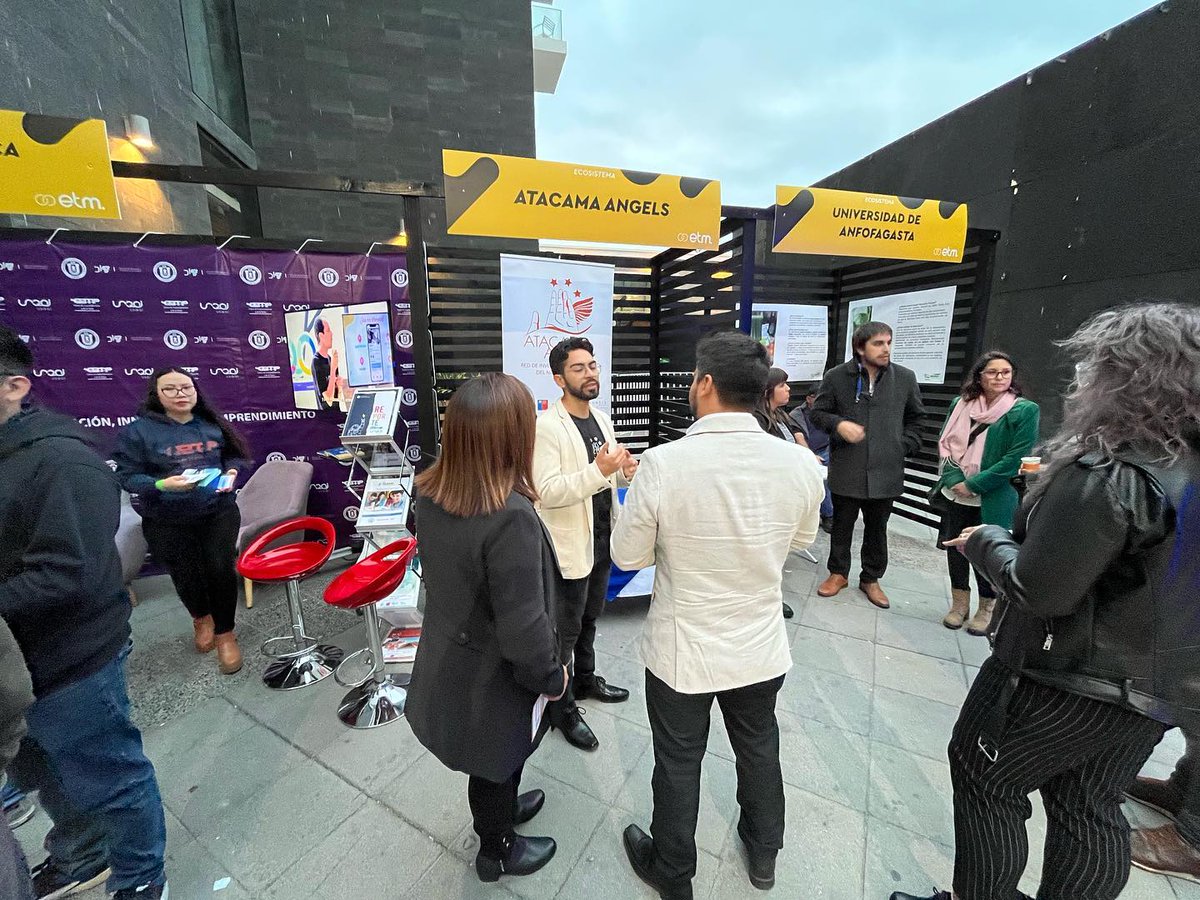 AngelsAtacama's tweet photo. Felices de haber participado durante dos jornadas en el ETM Day de Emprende tu Mente. Logramos conectar con diferentes actores del ecosistema de nuestra región, la cual crece día a día en emprendimiento e innovación🙌 https://t.co/bfLSosadBQ