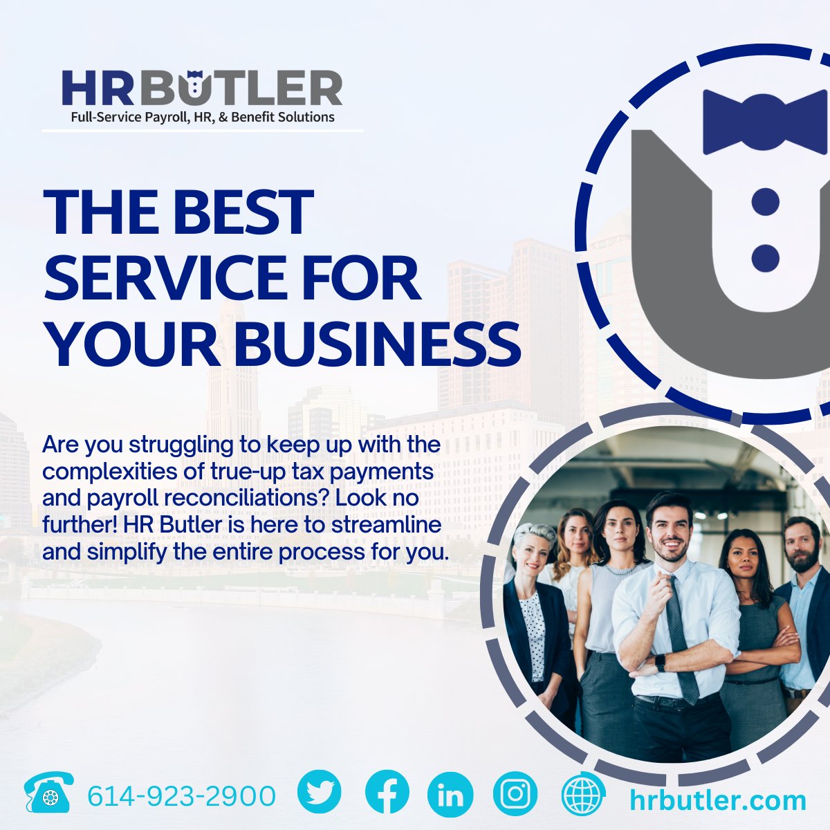 HRButlerLLC's tweet photo. Struggling to Keep Up with the Complexities of Business? HR Butler is here to help you Thrive!  #HRButler #Productivity #Success #HRsolutions #Payroll #Full-servicePayroll #BenefitSolutions https://t.co/b89WbRinf7