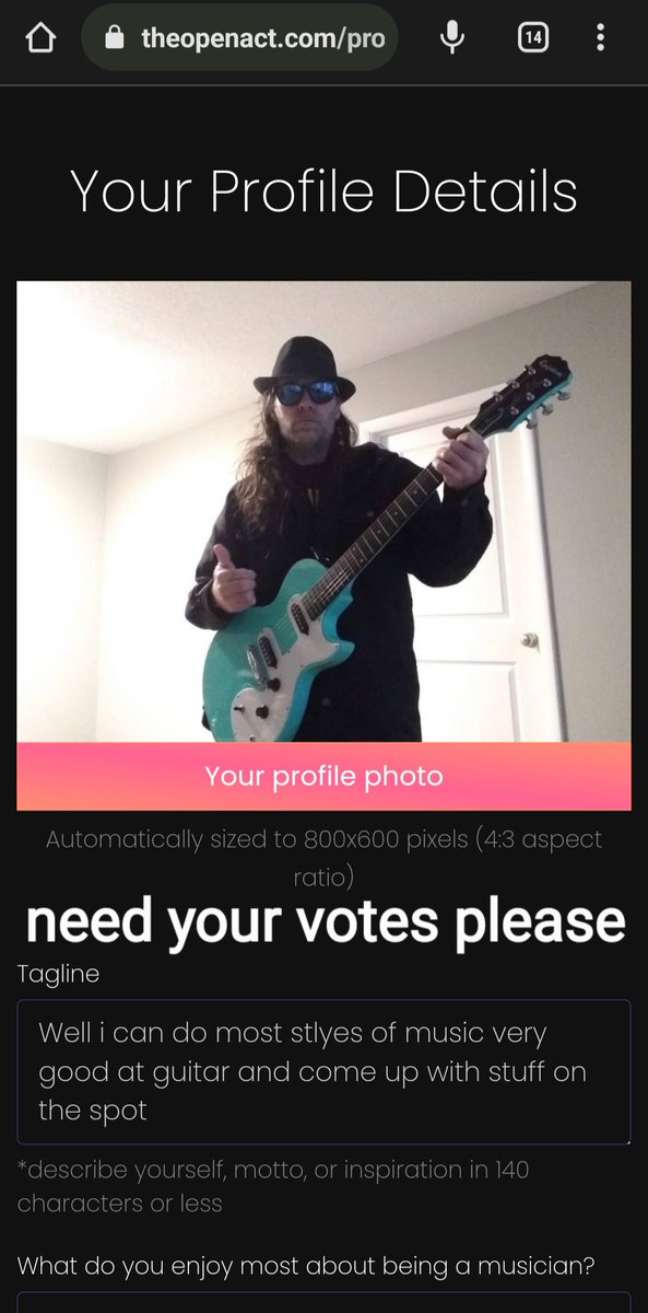 AceRMiles1's tweet photo. Its for Charity openingact could open for billie eillsh!!! Need to be in the top 15! https://t.co/kBi7Gng1Xi