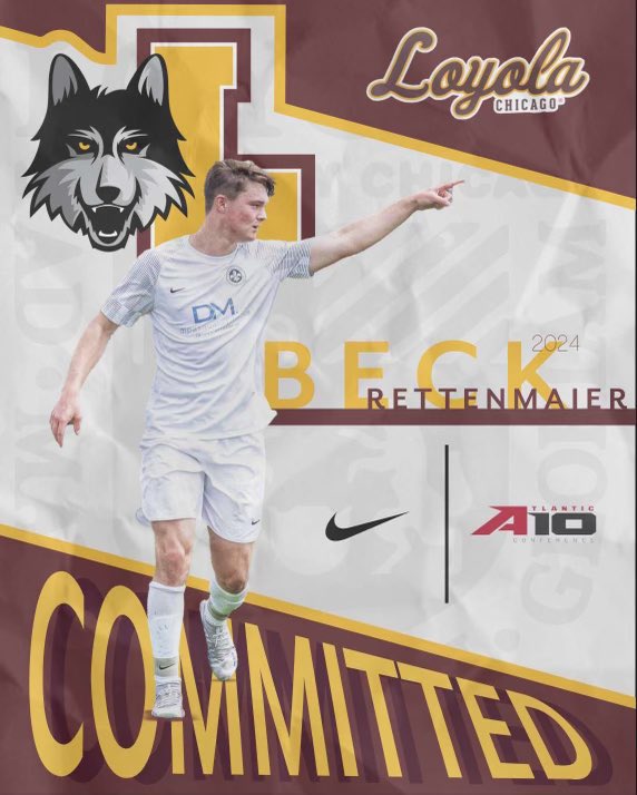 Congrats <a href="/BeckRettenmaier/">Beck Rettenmaier</a>! <a href="/RamblersMSOC/">Loyola Men's Soccer</a>