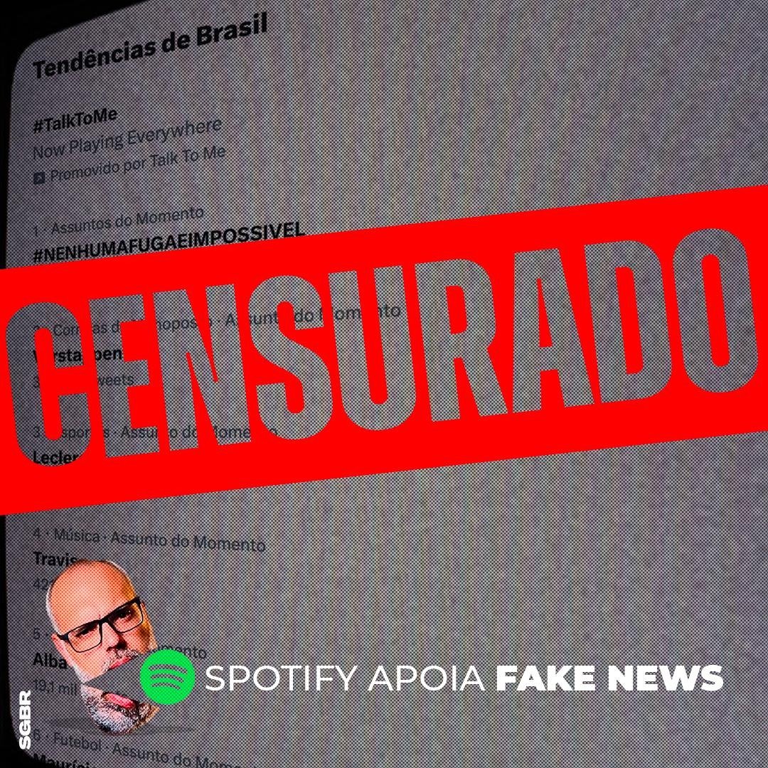 🚨🚨 ATENÇÃO:  Pra variar, nossa tag SPOTIFY APOIA FAKE NEWS está sumindo dos trends a todo momento.

Eles tem medo da nossa força! Então não vamos parar

Conseguimos 1000 comentários com SPOTIFY APOIA FAKE NEWS aqui??!? 

@spotifybrasil