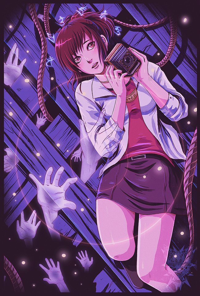 Ruedefaux's tweet photo. @horrorvisuals FATAL FRAME FRIDAYYYY!! 👻💕
This series is my favourite horror series. 
The girls fashion styles? Poppin. 
The themes of fear regarding love and abandonment? Poppin. 
The outro songs sung by Tsukiko Amano? Poppin. https://t.co/UHWjJzyqyA
