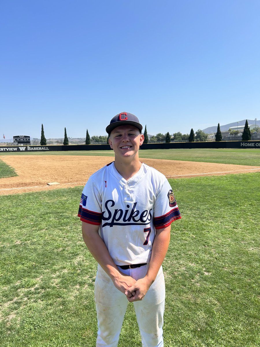 Five Tool California (@fivetoolca) on Twitter photo F. <a href="/NVGoldenSpikes/">Golden Spikes Baseball</a> 17u 13, California Warriors Blue 3
PoG: Dillon Victoravich 4 IP, 8K, 2H, 2 BB
Hitter: Jackson Thomsen 2-3, 2B, HR, 5 RBI, BB F. <a href="/NVGoldenSpikes/">Golden Spikes Baseball</a> 17u 13, California Warriors Blue 3
PoG: Dillon Victoravich 4 IP, 8K, 2H, 2 BB
Hitter: Jackson Thomsen 2-3, 2B, HR, 5 RBI, BB