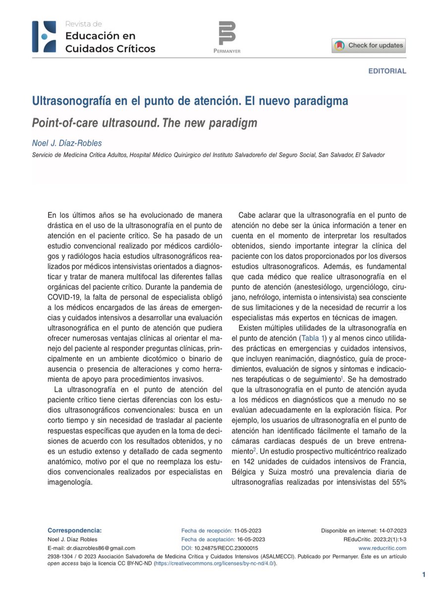 ASALMECCI's tweet photo. 📘📘📘 #REduCritic 📘📘📘

Ultrasonografía en el punto de atención. El nuevo paradigma. Editorial 

Disponible en la https://t.co/CsZV99rOcM

Descarga - Lee - Comparte

#asalmecci @COCECATI https://t.co/Ll1kMLAoFf
