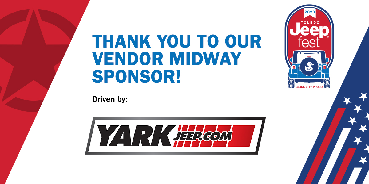 ToledoJeepFest (@toledojeepfest) on Twitter photo We think this Vendor Midway was the best yet!
Thank you <a href="/YarkAuto/">Yark Automotive Group</a>.
#tjf2023 #jeeplife We think this Vendor Midway was the best yet!
Thank you <a href="/YarkAuto/">Yark Automotive Group</a>.
#tjf2023 #jeeplife