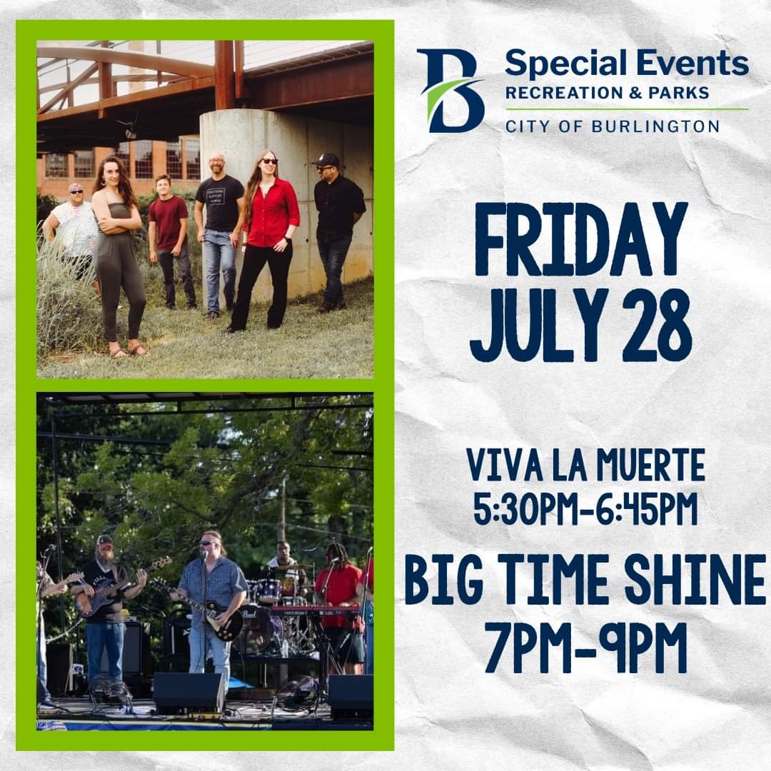 mcarmystrong's tweet photo. VLM's next show is today in downtown Burlington for the city's 4th Friday Concert Series. We go on at 5:30pm!l
@VivaLaMuerteNC
@yesweekly
Here's a sample of our new live album, STORM COUNTRY LIVE: STAND FOR THE WILD.
#VivaLaMuerte
#StandForTheWild #NorthCarolinaMusic https://t.co/dZZnlHUYk9