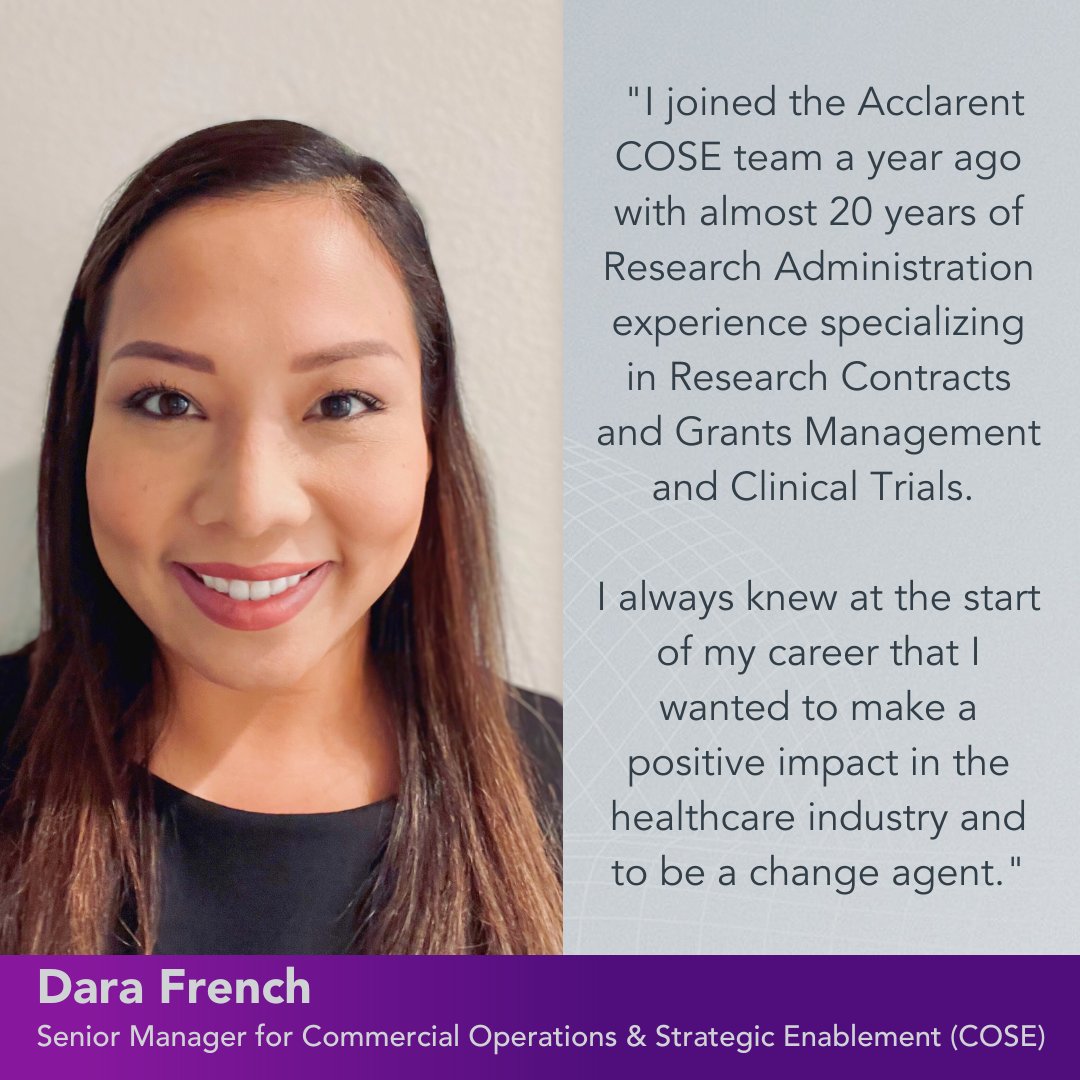 Acclarent's tweet image. She's a mom of three and Acclarent's Senior Manager for Commercial Operations & Strategic Enablement (COSE), what can't Dara French do? Take a moment to get to know Dara and why she loves working at Acclarent.
#Employeespotlight #Acclarent #jnjmedtech