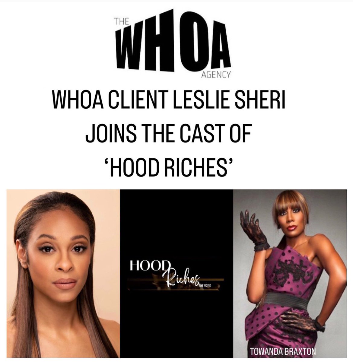 Congratulations #LeslieSheri 🎉🎬✨ #TeamWHOA #TheWhoaAgency