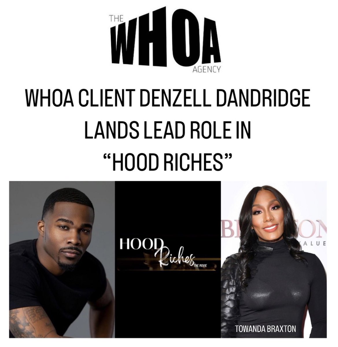 Congratulations Denzell Dandridge! 🎉✨🎬 #TeamWHOA #theWHOAagency x Aligned Stars