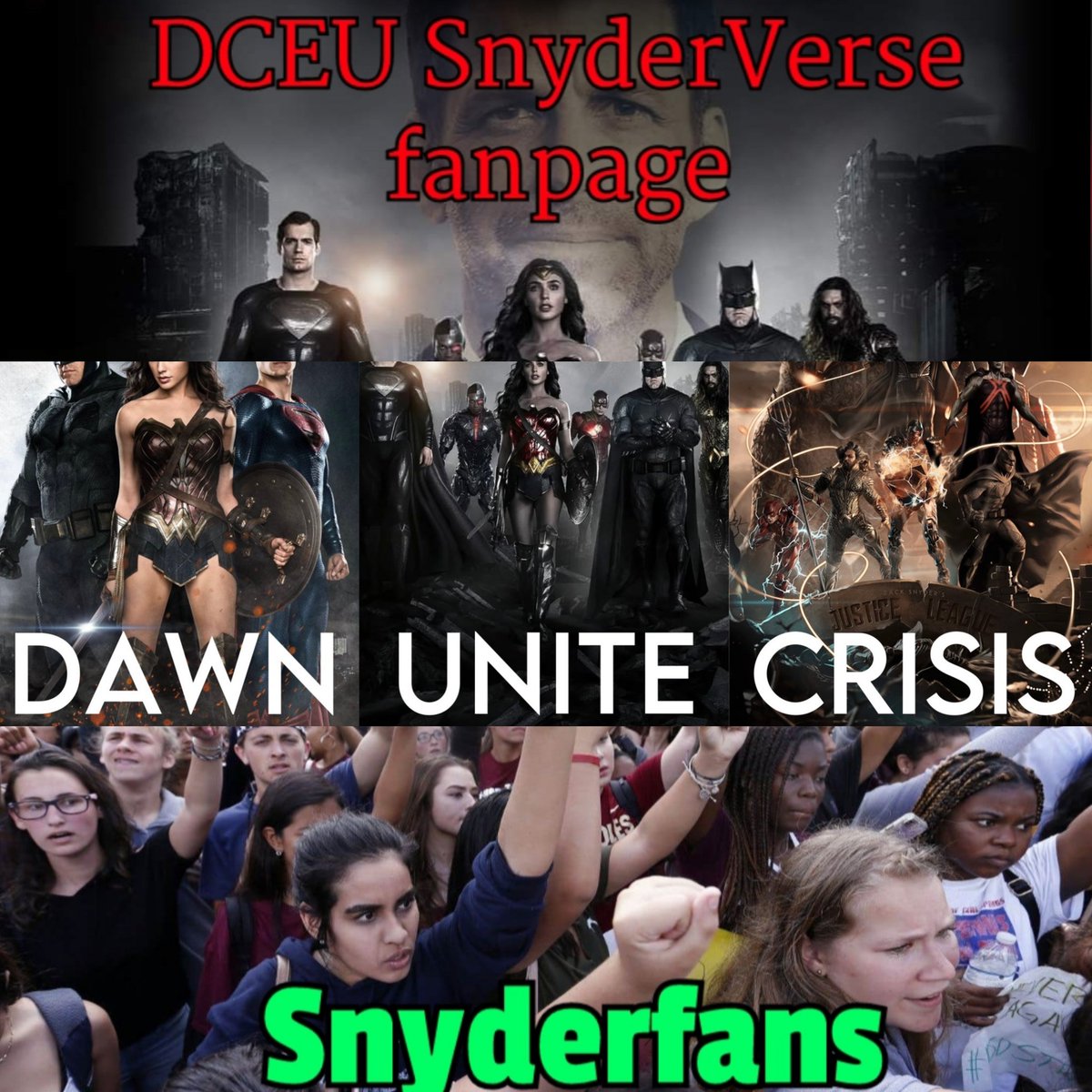 You're all invited, Snyderfans, to join our facebook DCEU SnyderVerse fanpage! Our group is now composed with more than 200K members!... And it keeps growing! If you want the best, join the best! Together, we'll bring the SnyderVerse back!
#UsUnited
#RestoreTheSnyderVerse