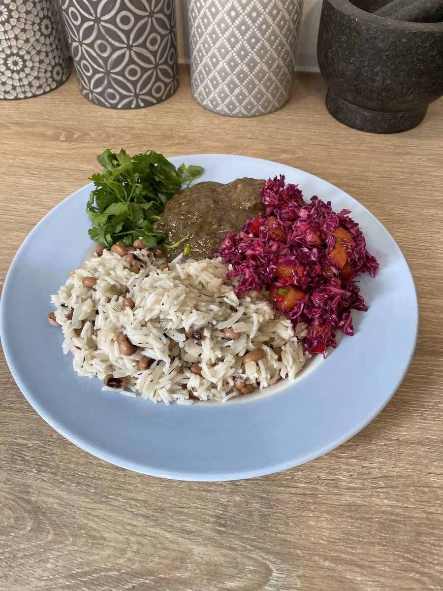 FloraAnfawner's tweet photo. Just recreated Jerk Chicken with Rice and Peas and Mango Slaw - learned how to cook this last week at @GordonRamsay Cookery School in Woking.  Delish!  Fab course and Bea a great tutor. https://t.co/9mTe06gAqX