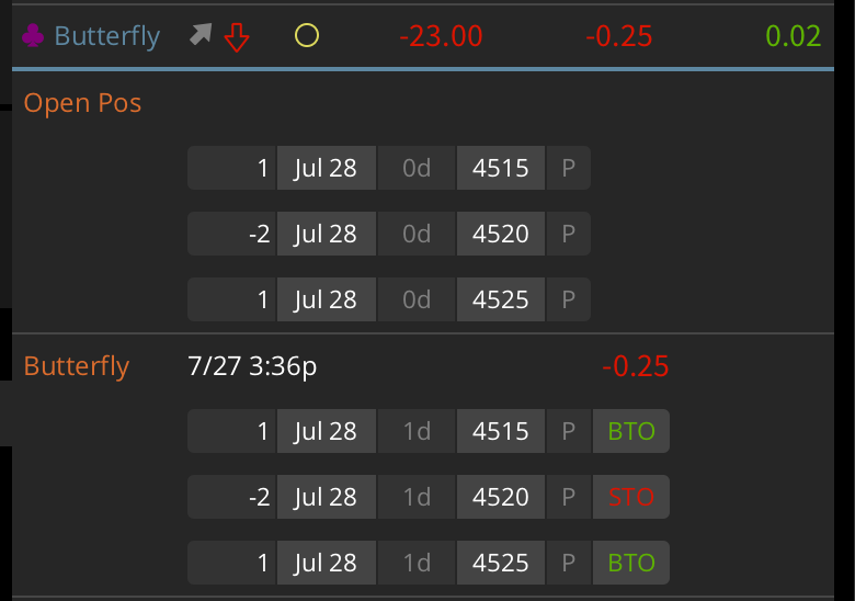 neverlion's tweet photo. $SPX - call spread 15pt. wide, dead butterfly
#SPX #VX #bearish #callspread #butterfly #0DTE https://t.co/U7a2vVMIKT