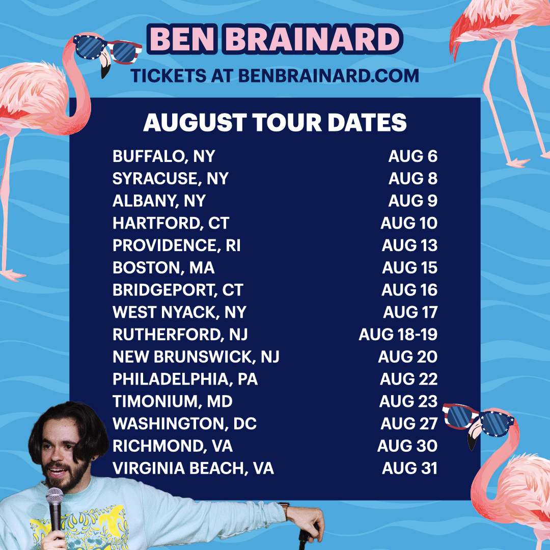 I'll be touring all over the Eastern US next month, and I can't wait to meet so many of you!

TICKETS: benbrainard.com/tour-dates