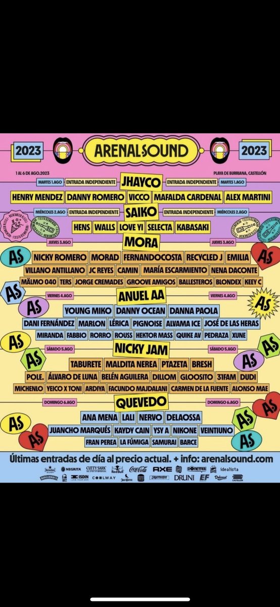 Inmanavarro99's tweet photo. VENDO 2 ABONOS GENERALES ARENAL SOUND!! #arenalsound https://t.co/xo7VGkTGzJ