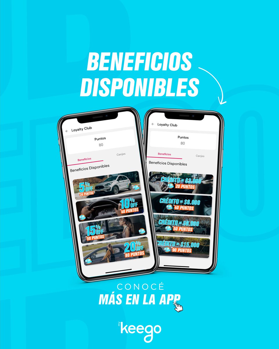 MyKeego_Arg's tweet photo. -¿Y vos de qué club sos? 😏 
-Del Keego 👑 

Referí a un amigo, 40pts 🔝
Completá tu reserva, 10pts 🚘 
Canjeá por beneficios 🎁 

¿Qué más le sumarías al Club Keego? • 

#MyKeego #GeneraciónKeego #SomosLoQueCompartimos #Carsharing https://t.co/id9w6OWwO3
