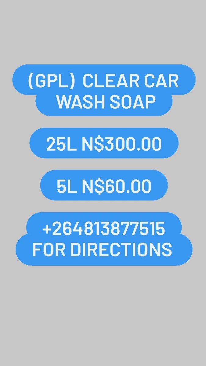 Biocolhygiene's tweet photo. Free delivery in Windhoek
#biocolhygiene #namibia #manufacturer #soapmanufacturer #detergents #cleaningnaminia #cleaningmaterialsupplier 🇳🇦🚚🚚🚚#cleaningnaminia https://t.co/uTy4bvxJys
