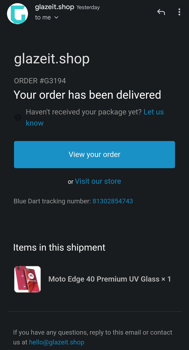 riyaz7cr7's tweet photo. @GlazedInc @glazeitshop @GISSupport
#motoedge40 #motorolaedge40 glazeit shop (glazedinc) 
I've Received damaged product, and I've already contacted support, sent them an email but no response. Please send me a replacement for MotoEdge40 UV glass. https://t.co/web1WYXqnR