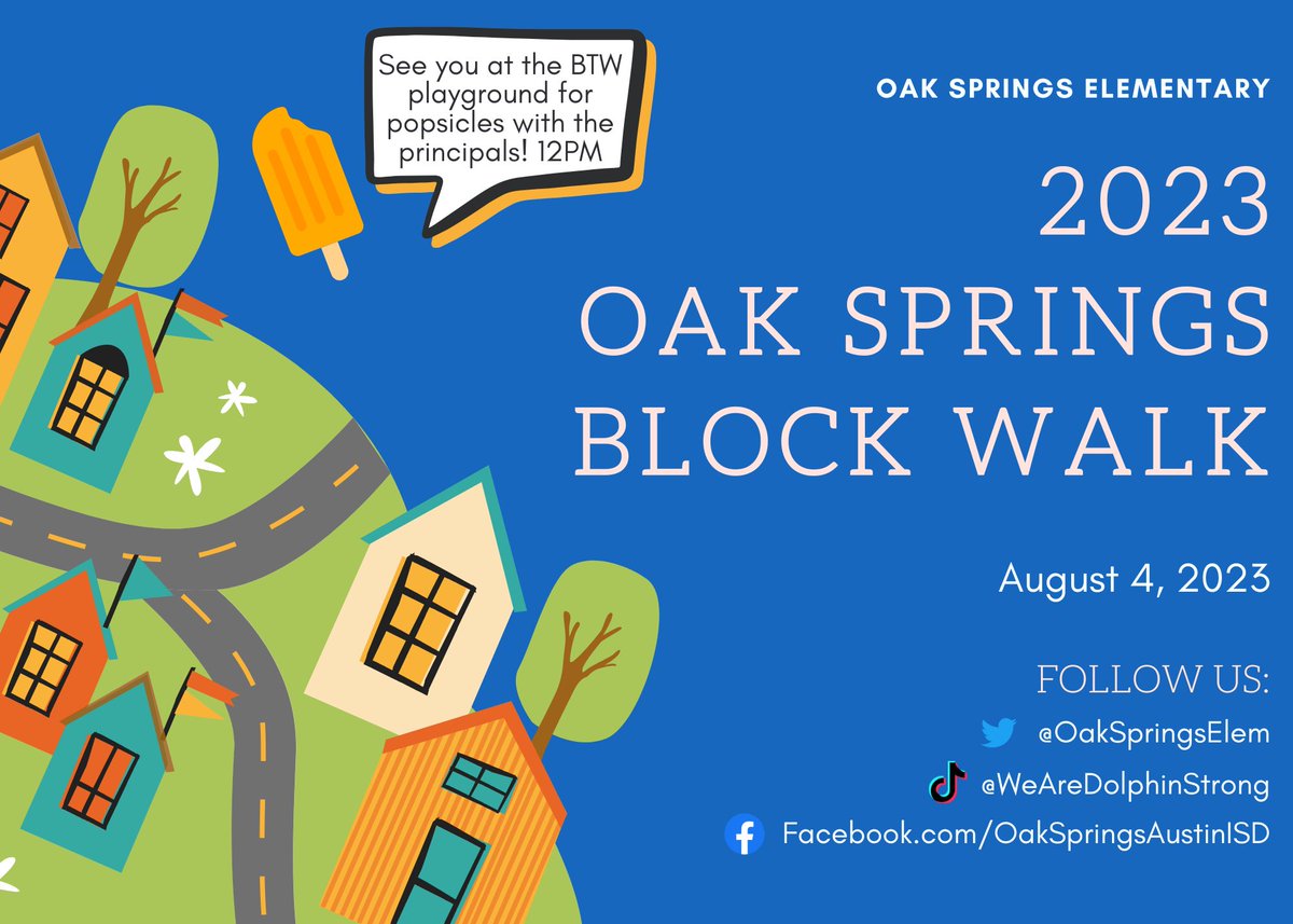 OakSpringsElem's tweet photo. We are gearing up for the new school year! So ready to see our #DolphinFam! Mark your calendars ✏️ @OSEPROUD1 

🌟 8/4 Dolphin #BlockWalk 
🌟 8/4 #PopsiclesWithThePrincipals at the Booker T playground! 😎☀️ 
🌟 8/10 #MeetTheTeacher Night! 

Together, we are #DolphinStrong! 🤍🩵💙 https://t.co/bLGqWfyUnZ