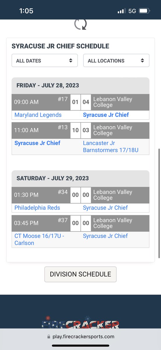 Cjvivacqua's tweet photo. 2 wins today for your @PrfectPractice #JrChiefs play two more tomorrow to see where the chips fall. Top 4 teams advance to Sunday. @firecrackerbsb https://t.co/rIUSRIxUPh