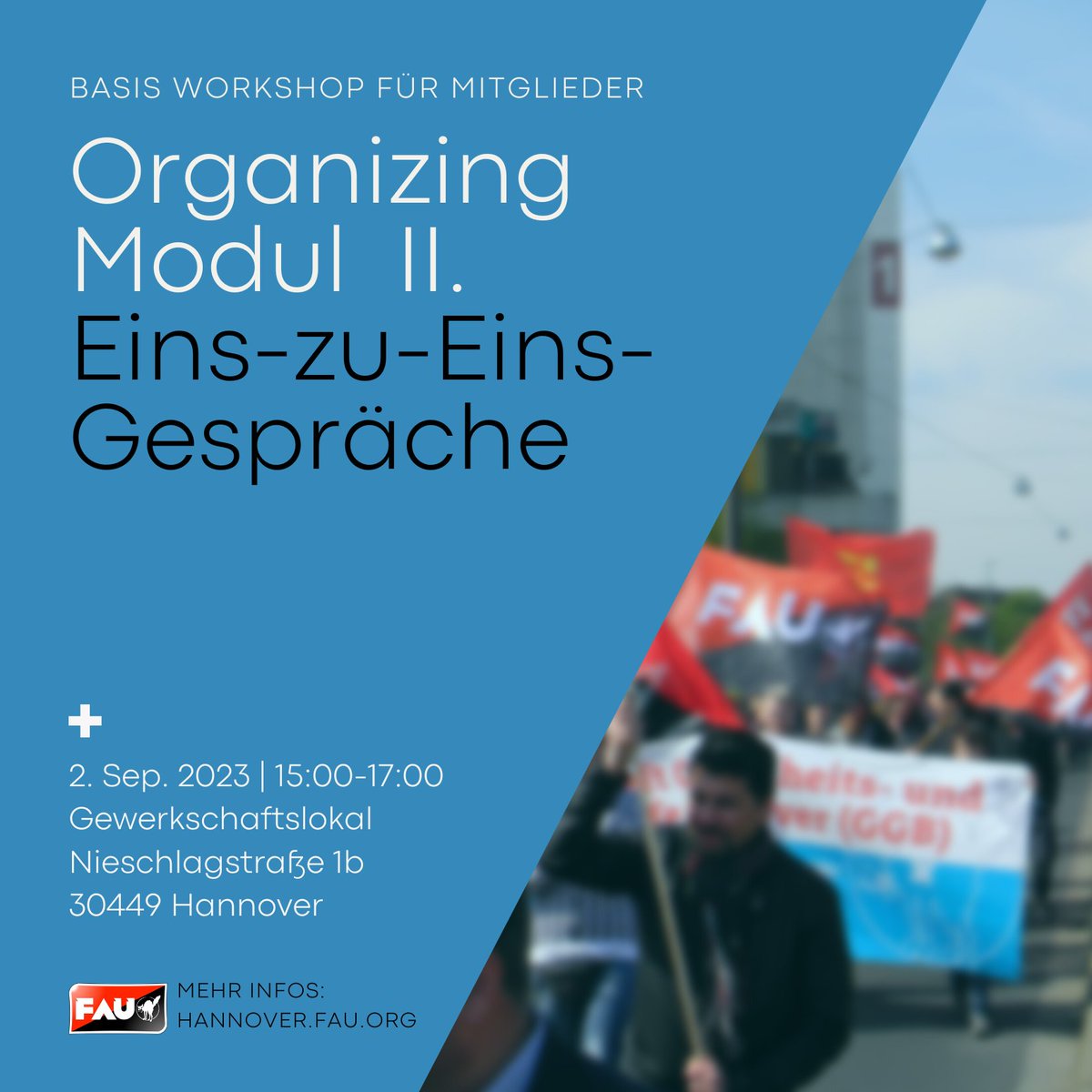fauhannover's tweet photo. 👉NUR FÜR MITGLIEDER👈
#Modul2 - Eins-zu-Eins-Gespräche
In Modul 2 unserer Schulungsreihe Organizing zum Thema "eins-zu-eins- Gespräche" lernst du wichtige Skillz ,die dir dabei helfen. 🔨⛏🛠
Wir freuen uns auf dich und deine vorherige Anmeldung unter fauh-aktion@fau.org. https://t.co/oj095HNppT