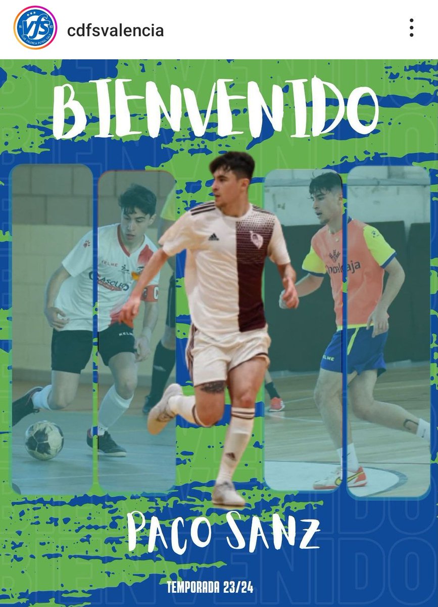 💥 🔄 FICHAJE / 2ªB 🇪🇦 💥

🗞️ El jugador <a href="/PacoSanzEb11/">Paco Sanz 🦬</a> 🇪🇦 es nuevo fichaje del <a href="/CDFS_Valencia/">CDFS Valencia</a> 🤍💙 para la temporada 2023/24, procedente del <a href="/albaceteFSala/">Albacete Fútbol Sala</a> 🤍❤️ de 2ªB 🇪🇦. ¡Mucha suerte al club y al jugador en su etapa juntos! 👏🏻

#Valencia #ComunidadValenciana #Albacete #Futsal