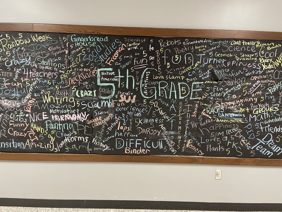 PrincipalGCE's tweet photo. Our now 6th graders left this message to our NEW 5th graders about all the things they 🥰 about last year!  #GatorGreat. @GCEgators https://t.co/FkRNfFMby7