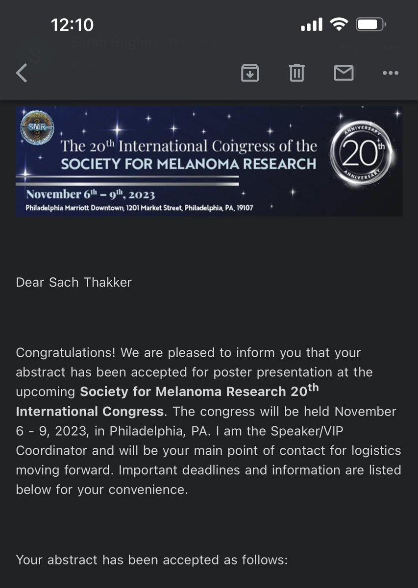 Sach Thakker (@sachthakker) on Twitter photo What a week! Finished my summer research program in NYC at the <a href="/MSTAR_ISMMS/">Medical Student Training in Aging Research @ ISMMS</a> and three of my abstracts were accepted to <a href="/SocietyMelanoma/">Society For Melanoma Research</a> conference! Thank you to my mentors Dr. Chipuk and Dr. Gulati <a href="/MSHSDerm/">Mount Sinai Dermatology</a> for hosting me. Look forward to coming back!#dermtwitter #MedTwitter What a week! Finished my summer research program in NYC at the <a href="/MSTAR_ISMMS/">Medical Student Training in Aging Research @ ISMMS</a> and three of my abstracts were accepted to <a href="/SocietyMelanoma/">Society For Melanoma Research</a> conference! Thank you to my mentors Dr. Chipuk and Dr. Gulati <a href="/MSHSDerm/">Mount Sinai Dermatology</a> for hosting me. Look forward to coming back!#dermtwitter #MedTwitter