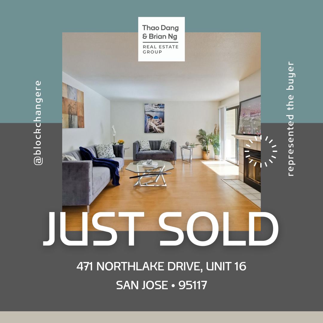 Excited to share this milestone! 🏠🎉 Just sold and represented the buyer of this beautiful property at 471 Northlake Drive #16, San Jose. It's a pleasure to help clients find their dream homes! #RealEstate #JustSold #SanJoseLiving