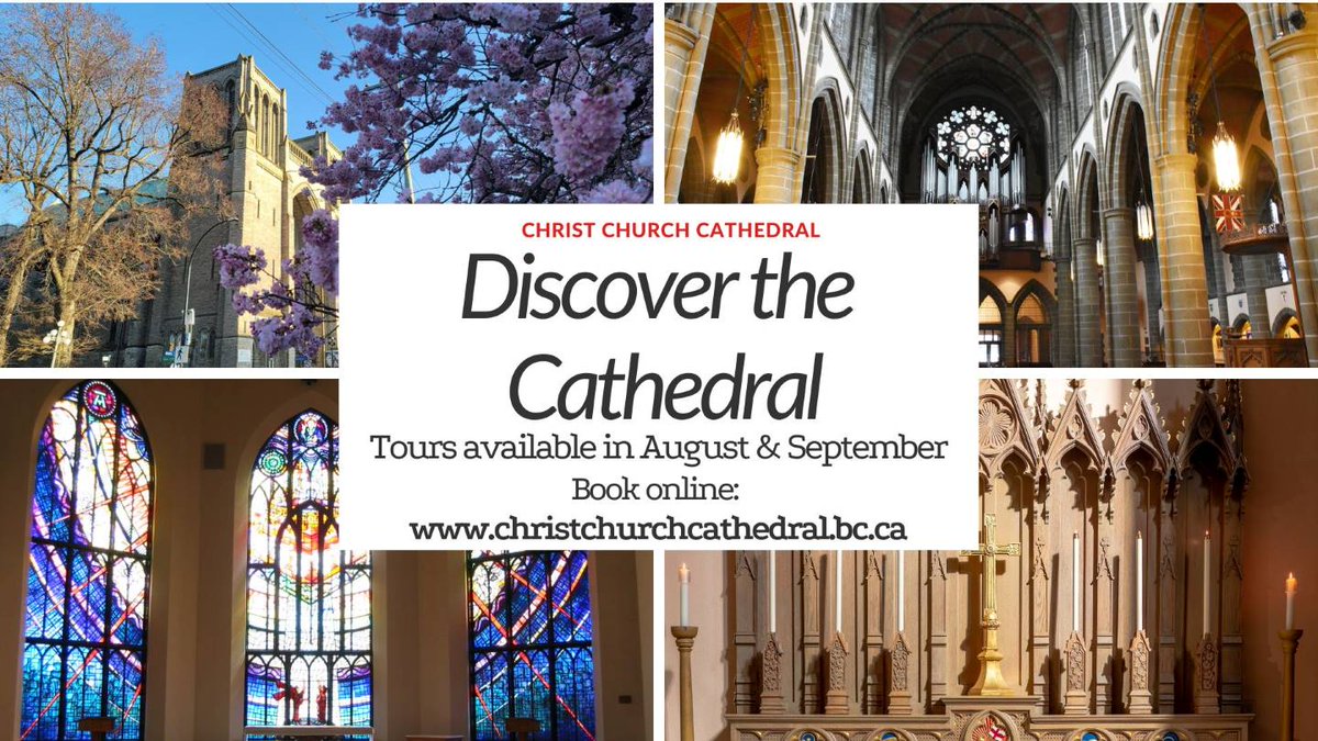 Do you have family and friends visiting this summer? Take a tour of Christ Church Cathedral, discover our grand Gothic space and hear tales of how it was created. Tours start on Tues, Aug 1 at 10.30am and continue through August and September. Tickets at ow.ly/zqXT50Pn8yw
