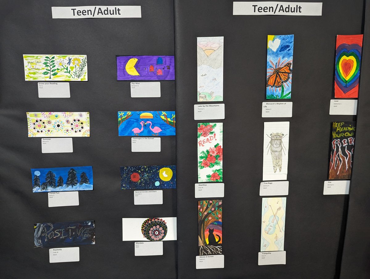 AnokaCoLibrary's tweet image. ACL's Tiny Art contest is coming to a close - vote by Mon, 7/31. Displays at all Anoka County Libraries -each branch will have 2 winners: teen/adult &amp;amp; kids, 16 winning designs will be turned into limited edition bookmarks, available later this fall. #TinyArt, #ACLSummerAdventures