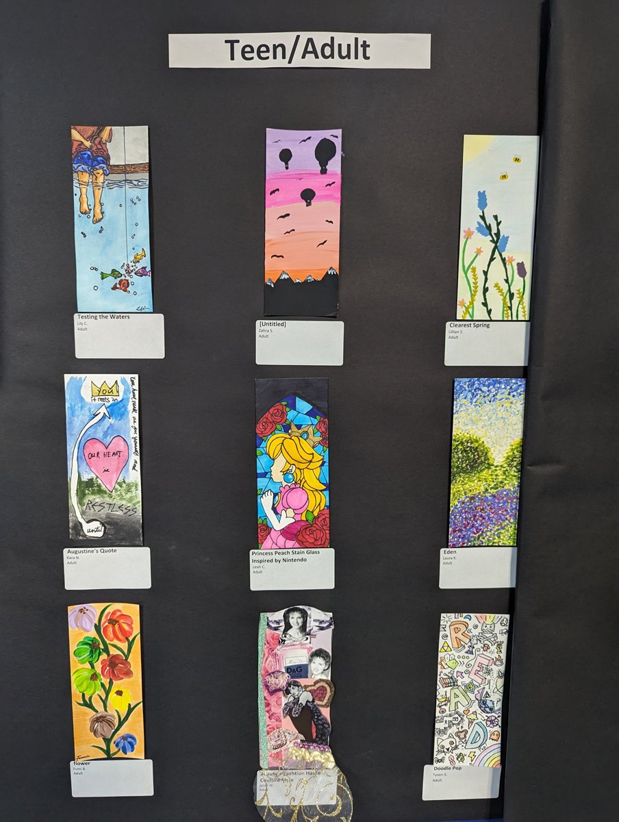 AnokaCoLibrary's tweet image. ACL's Tiny Art contest is coming to a close - vote by Mon, 7/31. Displays at all Anoka County Libraries -each branch will have 2 winners: teen/adult &amp;amp; kids, 16 winning designs will be turned into limited edition bookmarks, available later this fall. #TinyArt, #ACLSummerAdventures