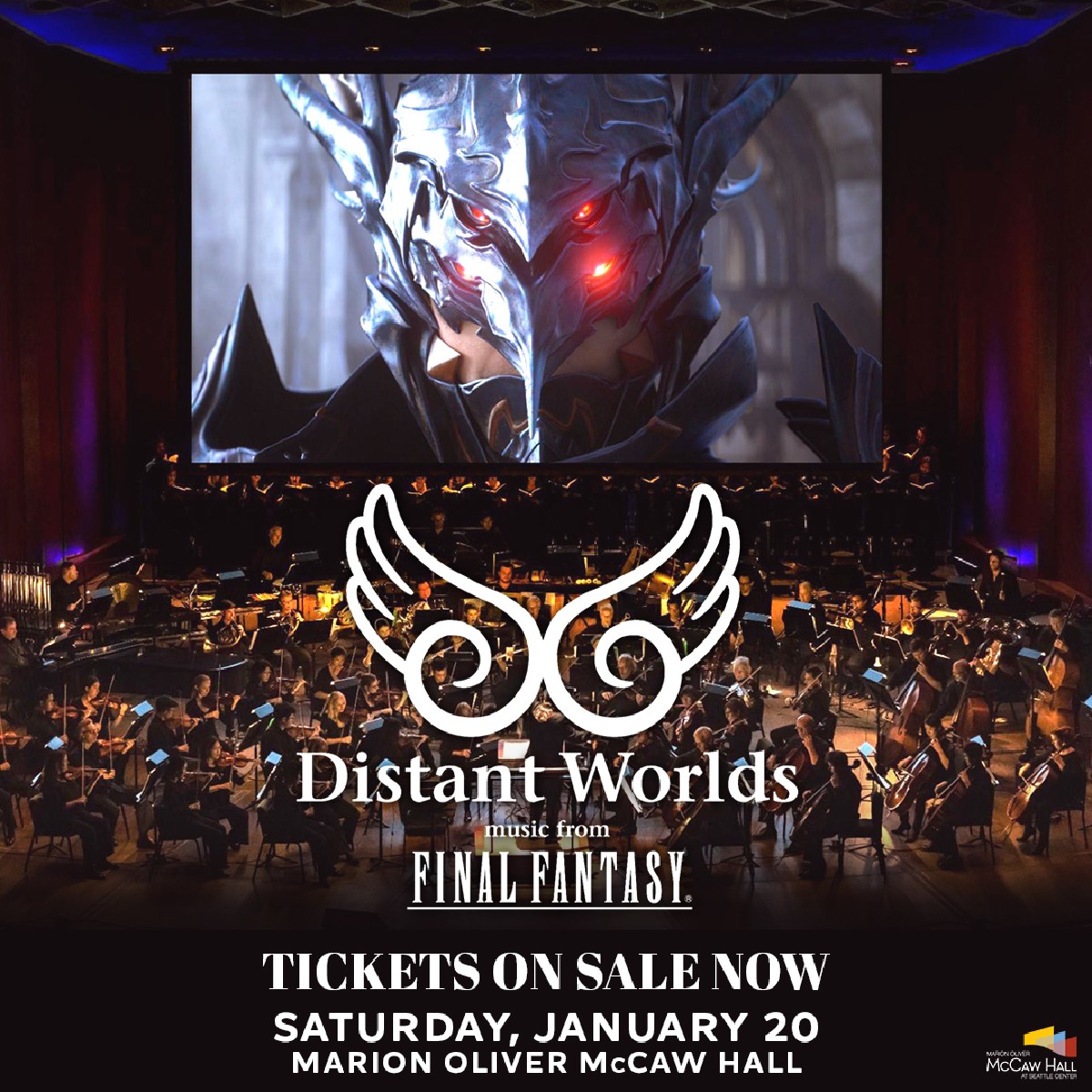 seattlecenter's tweet photo. ON SALE NOW: Seattle
@FinalFantasy fans, get your tix to see Distant Worlds: music from FINAL FANTASY, coming to @McCawHall at @seattlecenter on Jan 20th >> https://t.co/skn38wuezx
@ffdistantworlds #ffdistantworlds #seattlecenter #mccawhall #ff #finalfantasy #finalfantasymusic https://t.co/oQDlxX3dzZ