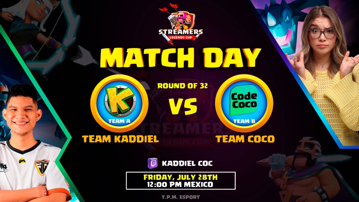 Estamos en directo 🔥🥰

Nos enfrentamos al Team <a href="/coco22TV/">Coco 🫧</a> 🍀

twitch.tv/kaddielc 👈