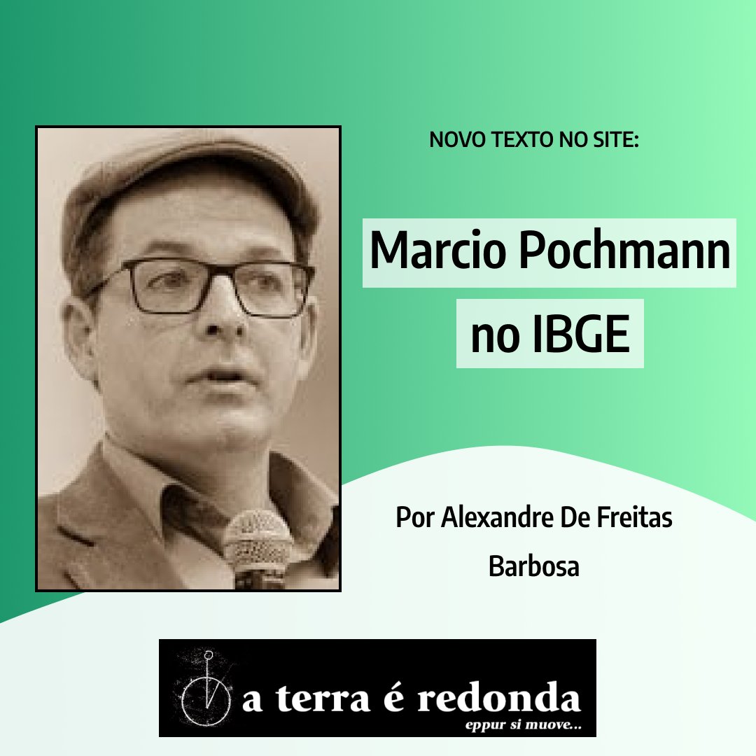 Aterraredonda1's tweet photo. Marcio Pochmann no IBGE
Por Alexandre De Freitas Barbosa

A falta de charme da nossa mídia burguesa e o novo presidente do IBGE.

https://t.co/9lEosDYHhy

#aterraéredonda #AlexandreDeFreitasBarbosa #MarcioPochmann #IBGE https://t.co/prPBQOyxdi