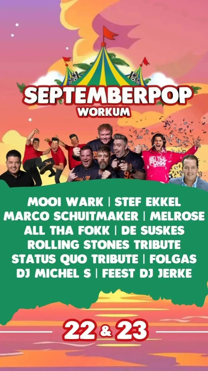 Voor tickets check Septemberpop.nl