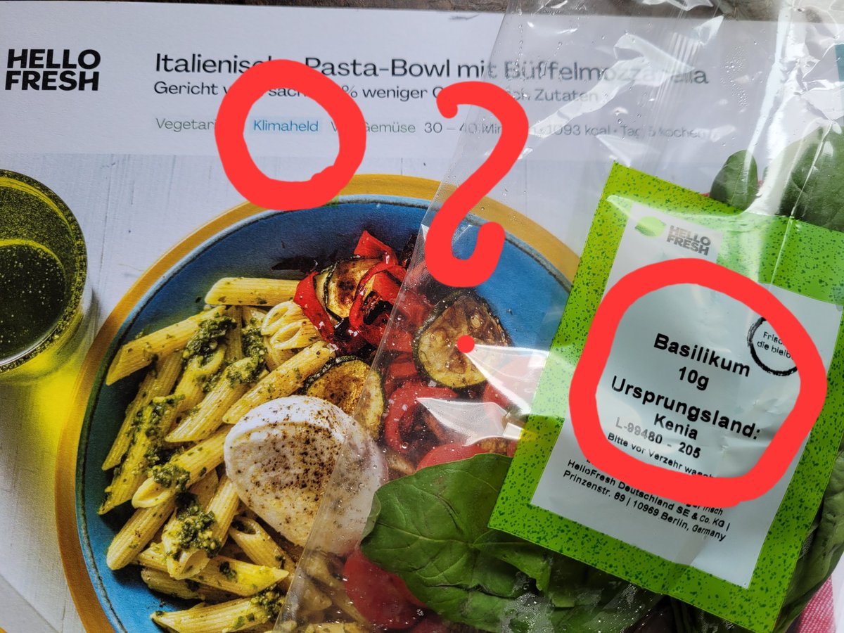 nholresi's tweet photo. @hellofreshde Bitte auf diesem Widerspruch achten. Das kann ja Ende Juli möglich sein den Basilikum auf Deutschland zu verwenden. #Klimaheld https://t.co/vx7e5kQsWu
