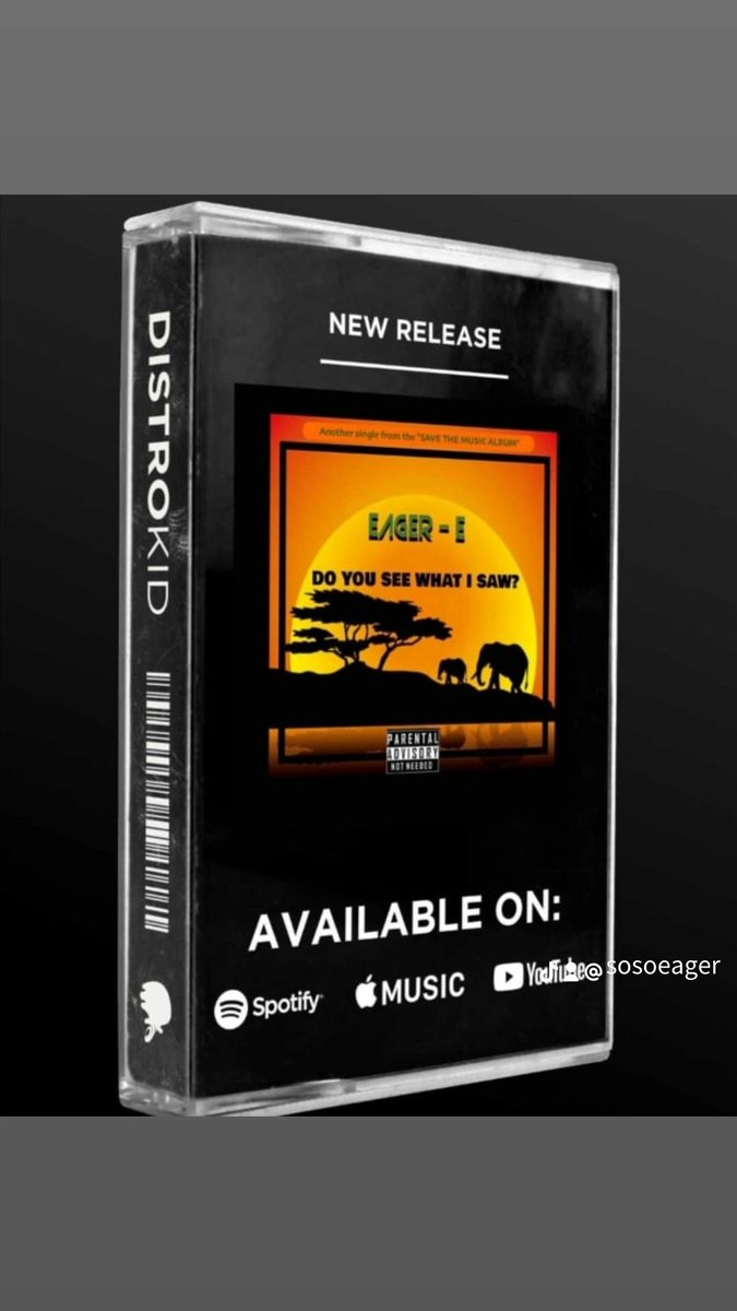 sosoeager's tweet photo. DID YOU SEE WHAT I SAW by @EagerE available on all music streaming music platforms. Go listen to it. #EagerNation #SosoEager https://t.co/tl5DLMX8Sw