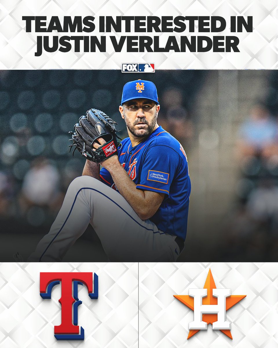 MLBONFOX's tweet photo. Per @brianmctaggart, the Rangers are likely to be a frontrunner for Justin Verlander as the deadline approaches. The Astros are another club said to be interested 👀 https://t.co/yGx2TTPdjN
