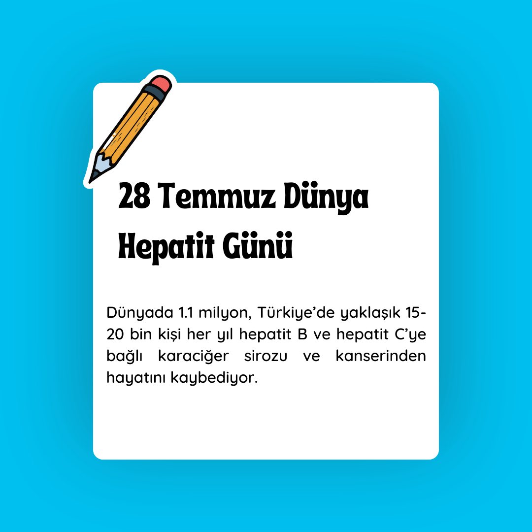 2. 📌 Hepatite karşı testlerinizi ve gerekiyor ise aşılarınızı yaptırmalısınız. Lütfen hekiminize danışınız.
📌 Hepatit ve Karaciğer Kanserlerinin farkında olun…
#hepatit #dünyahepatitgünü #WorldHepatitisDay #kanser #onkoloji #hepatoselülerkanser #karaciğer
